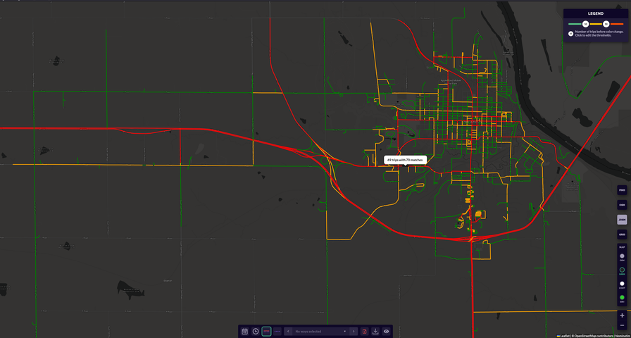 Matcher Analyzer - A full-stack application for geospatial data visualization screenshot